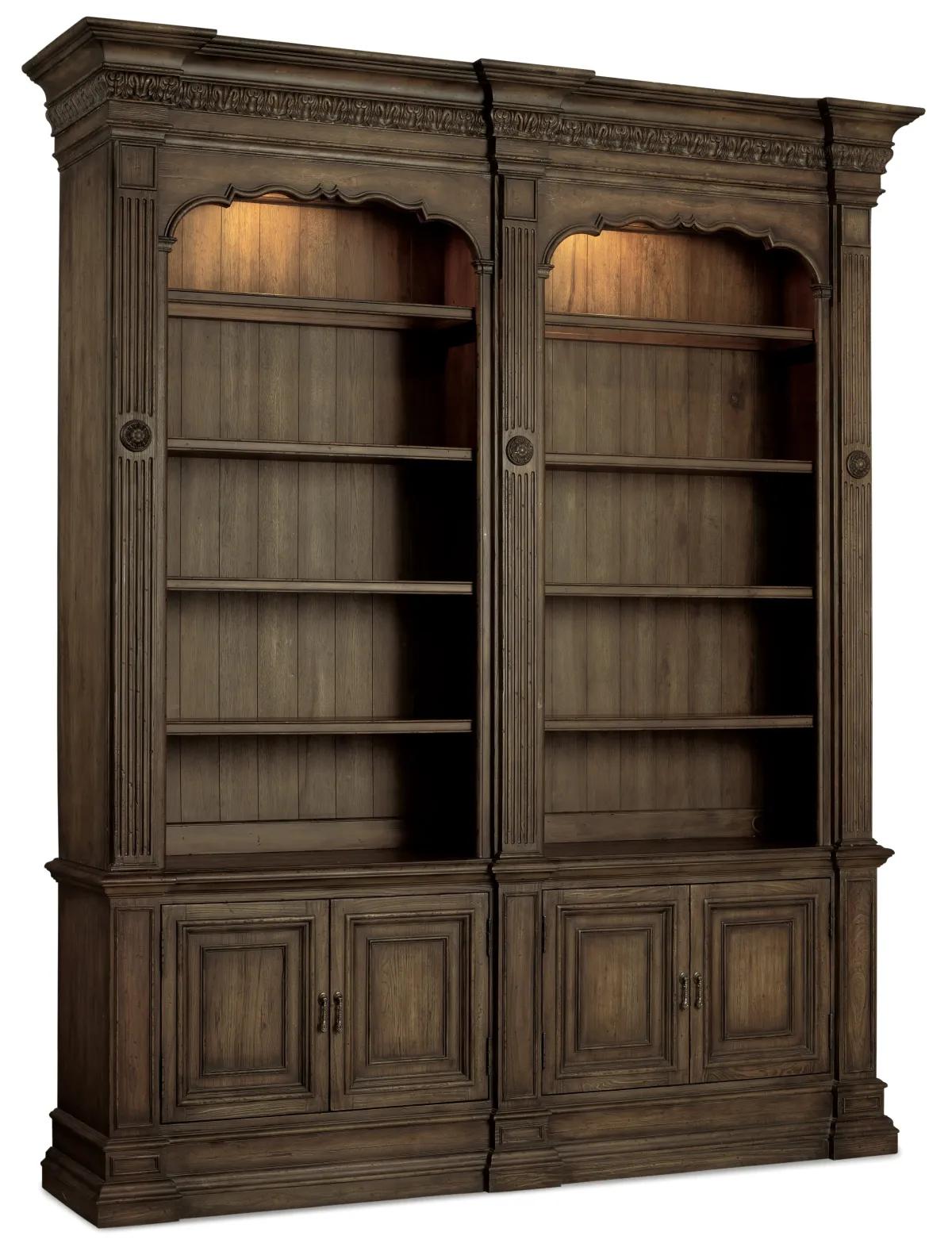 Hooker Furniture Home Office Rhapsody Double Bookcase (w/out ladder & rail)