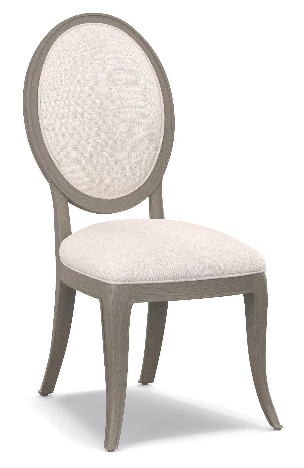 Cynthia Rowley for Hooker Furniture Dining Room Darling Upholstered Oval Back Side Chair