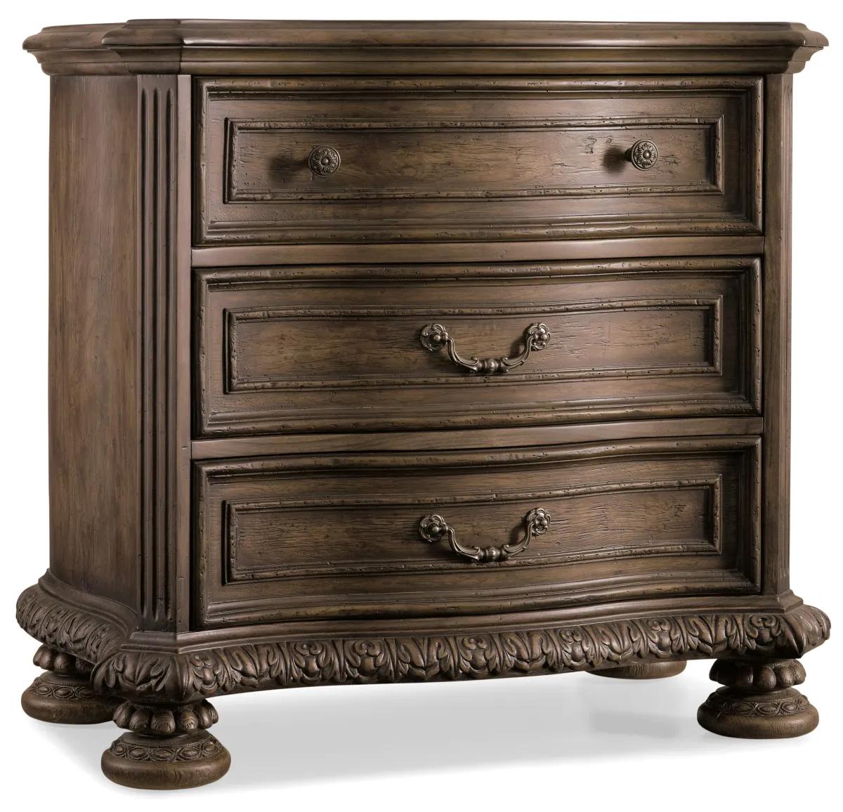 Hooker Furniture Bedroom Rhapsody Three Drawer Nightstand