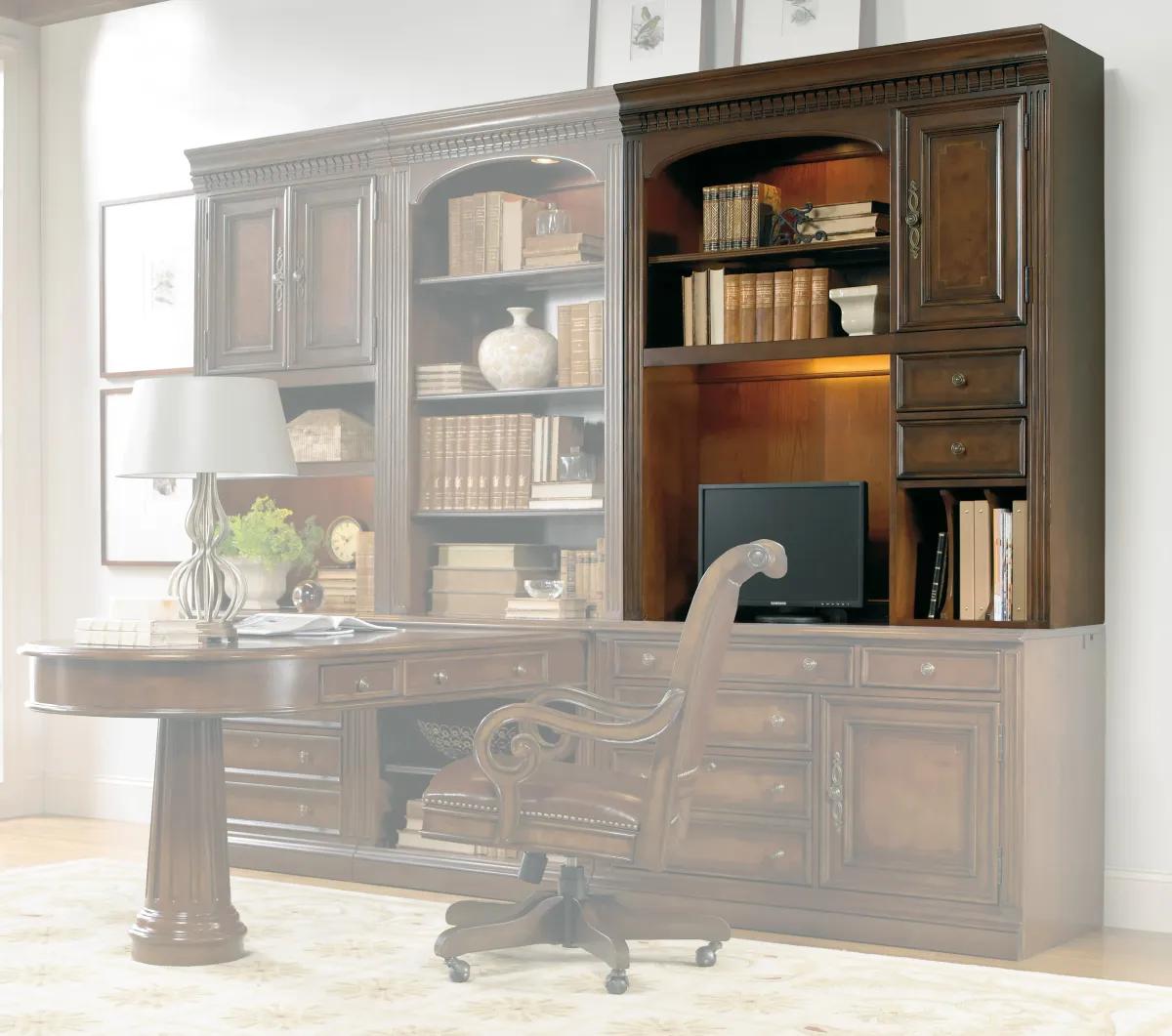 Hooker Furniture Home Office European Renaissance II Computer Credenza Hutch