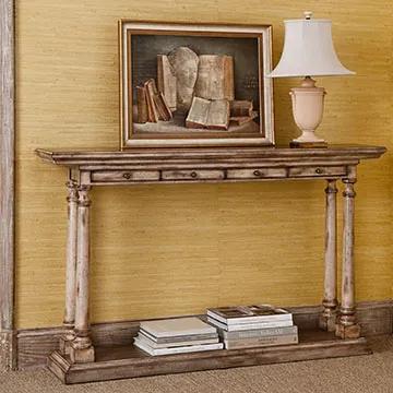 Ambella Tapered Column Console Table