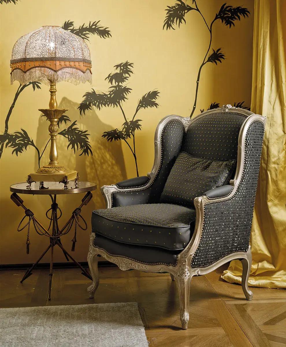 Embroidered Randall armchair