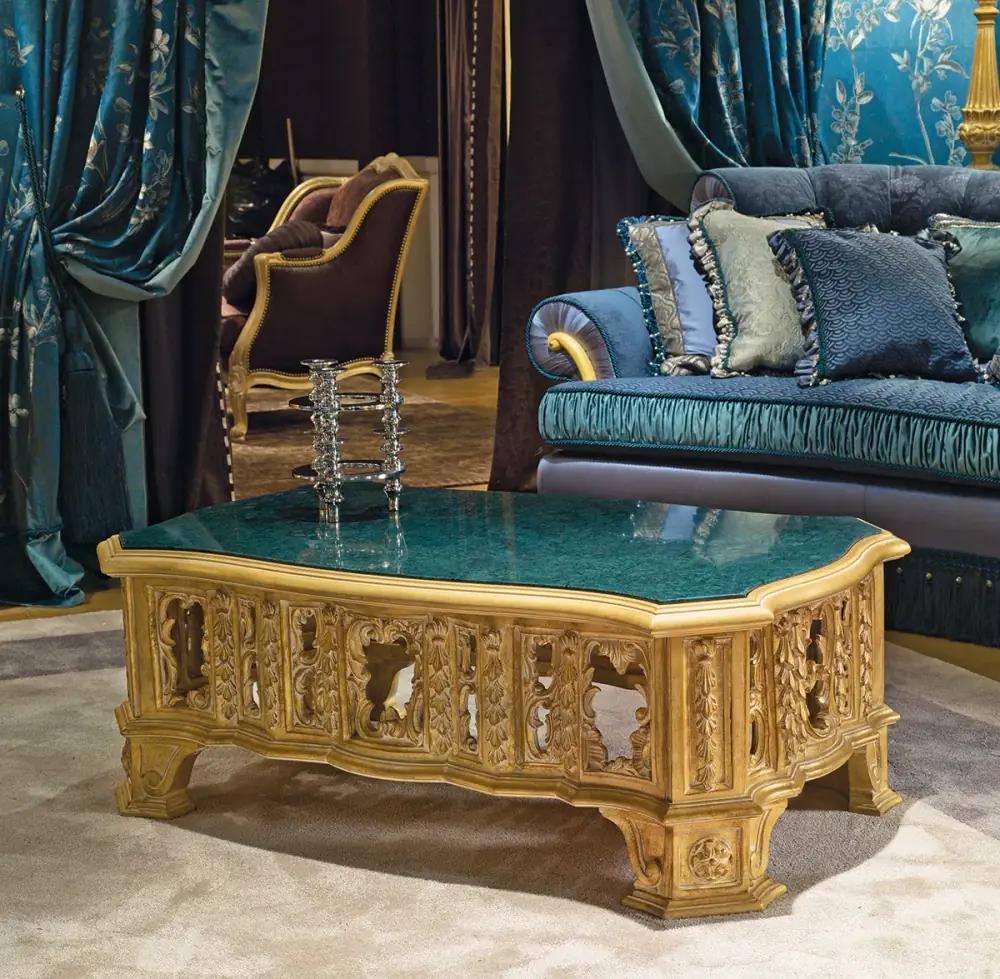 Side table with brass details