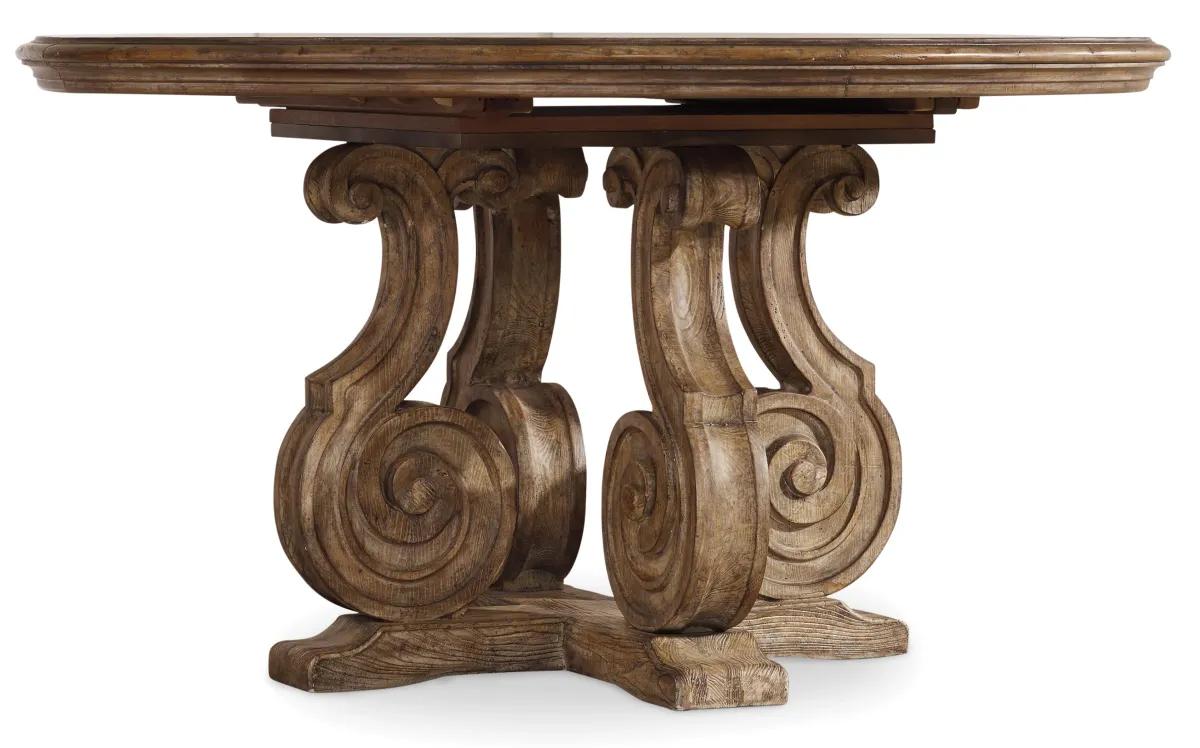 Hooker Furniture Dining Room Solana 54in Pedestal Dining Table w/1-20in Leaf