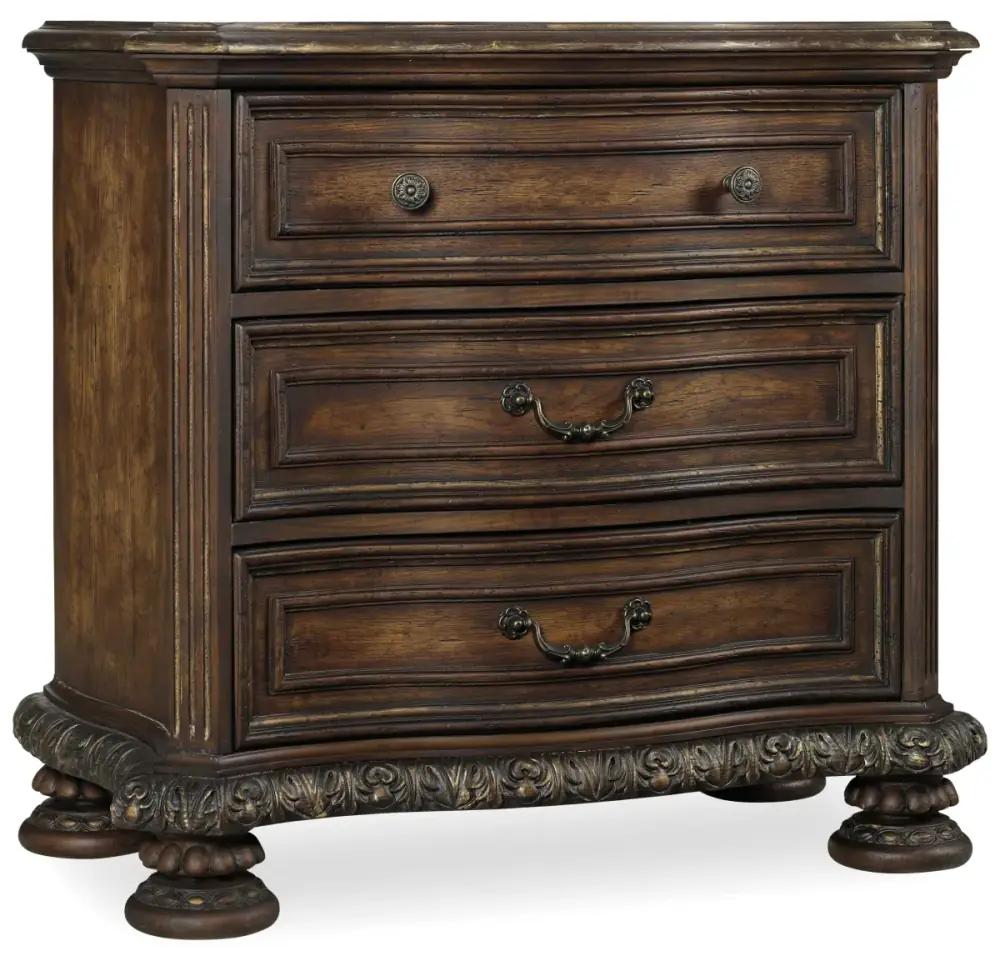 Hooker Furniture Bedroom Adagio Three Drawer Nightstand