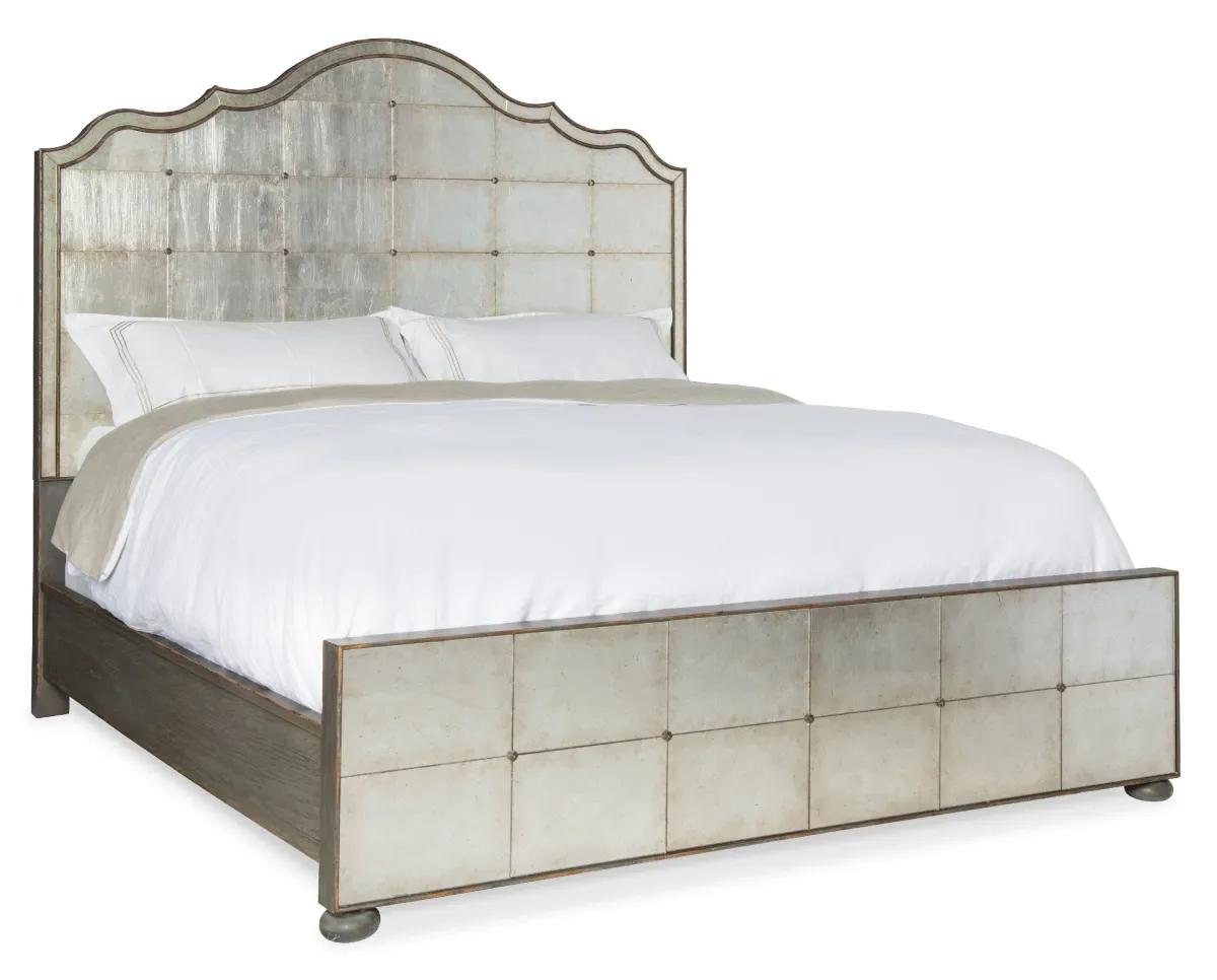 Hooker Furniture Bedroom Arabella King Mirrored Panel Bed