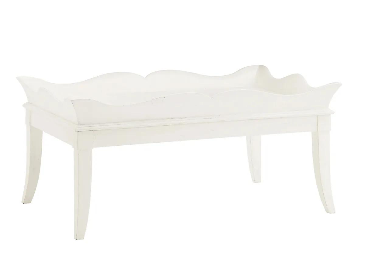 Ivory Key Horseshoe Tray Cocktail Table