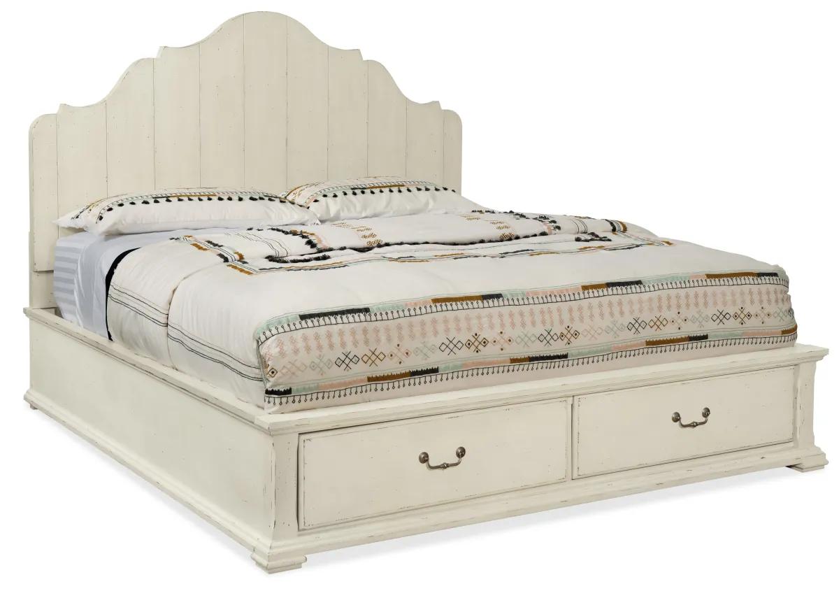 Hooker Furniture Bedroom Sturbridge King Panel Bed w/ Storage Footboard
