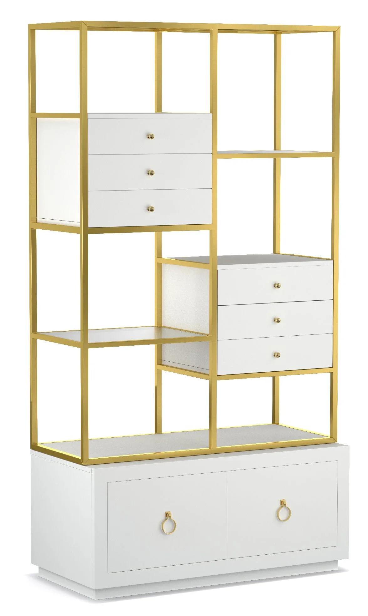 Cynthia Rowley for Hooker Furniture Home Office Swan Room Divider w/ File Storage