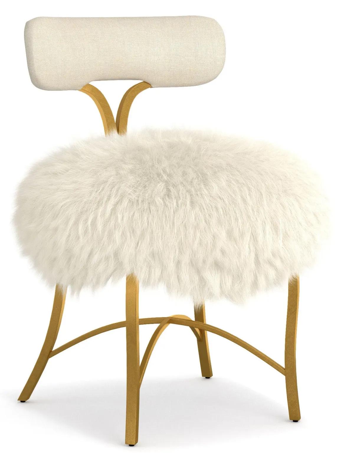 Cynthia Rowley for Hooker Furniture Dining Room Swanson Upholstered Metal Side Chair