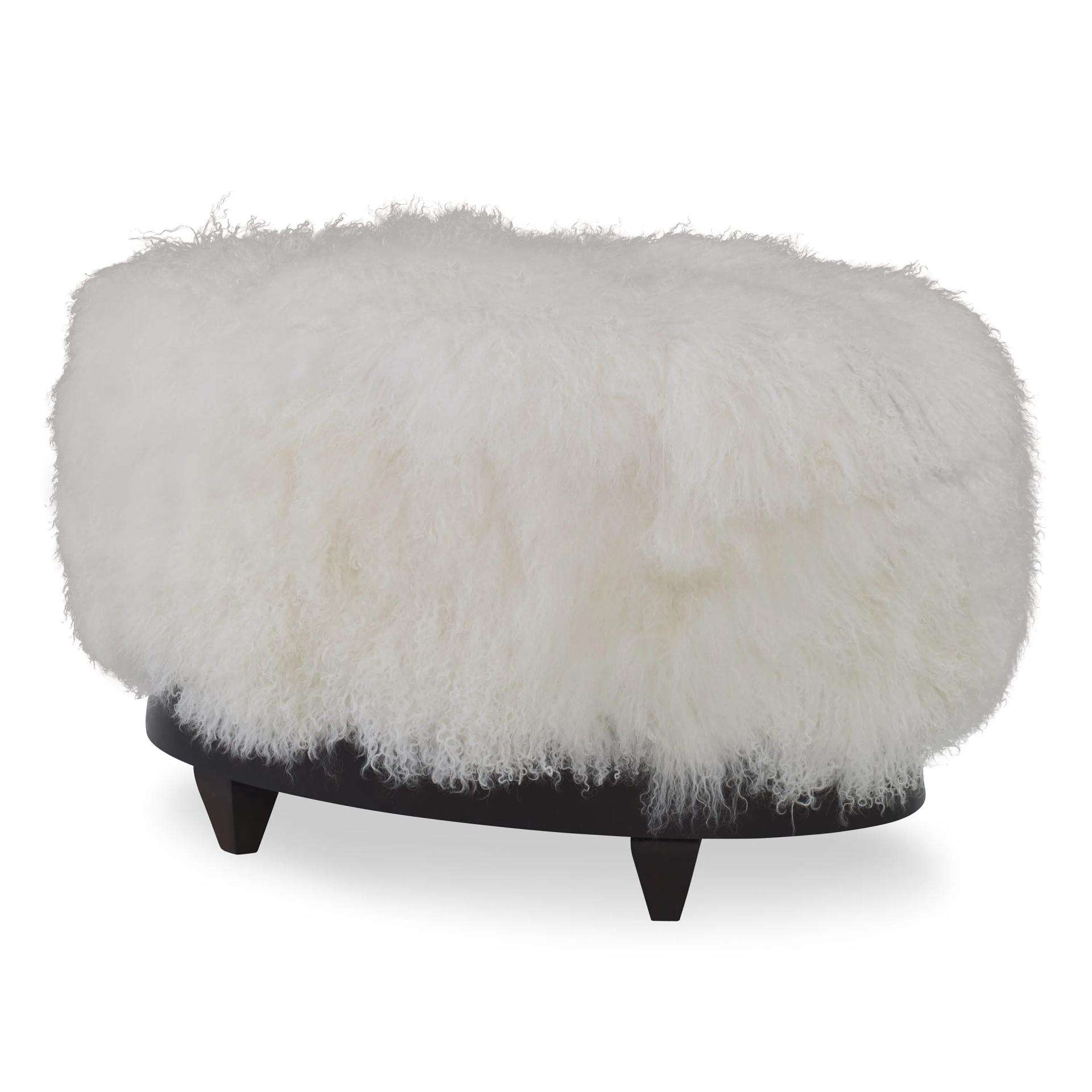 Oval Ottoman in Walnut