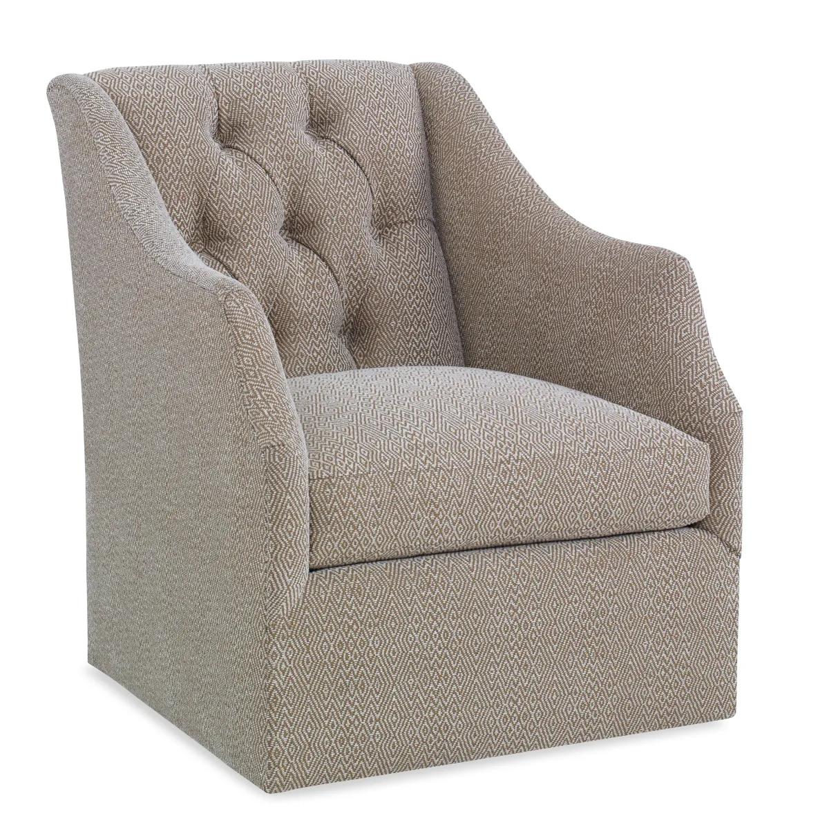 Claudette Swivel Chair - Tufted Back