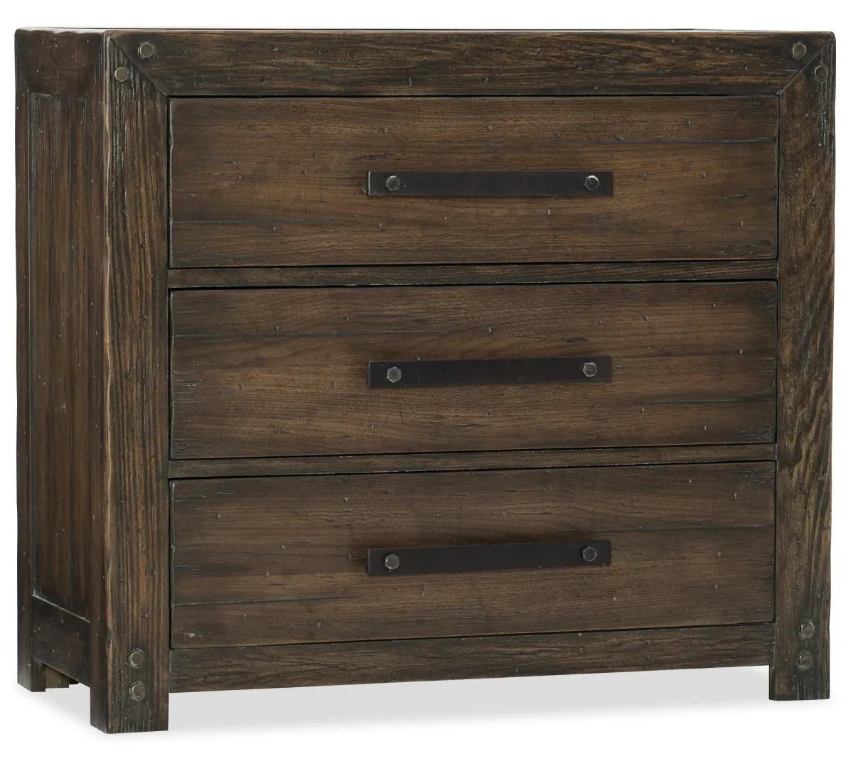 Hooker Furniture Bedroom Roslyn County Three-Drawer Nightstand