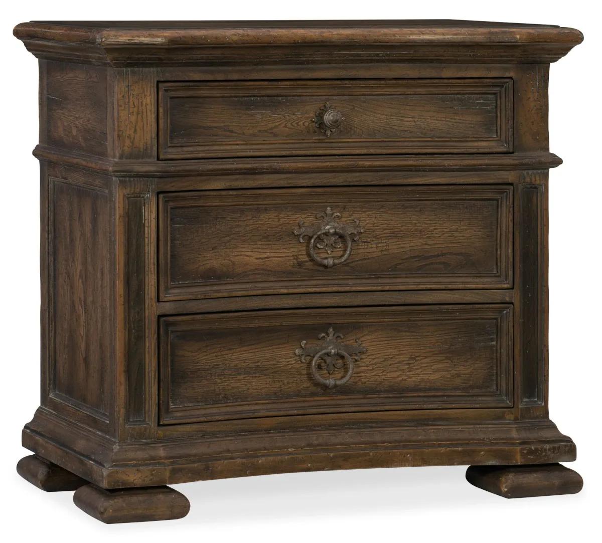 Hooker Furniture Bedroom Elmendorf Three-Drawer Nightstand