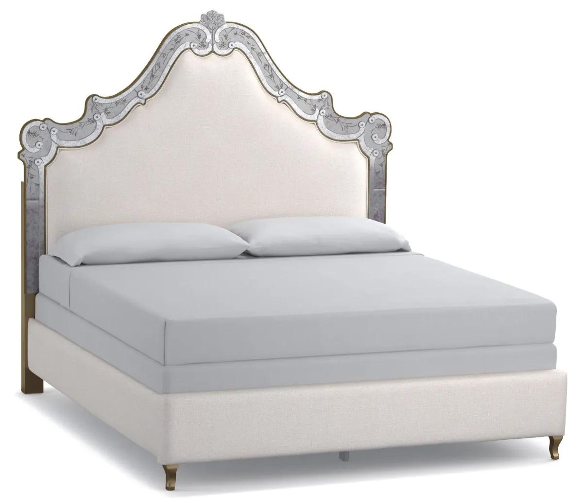 Cynthia Rowley for Hooker Furniture Bedroom Swirl King Venetian Upholstered Bed
