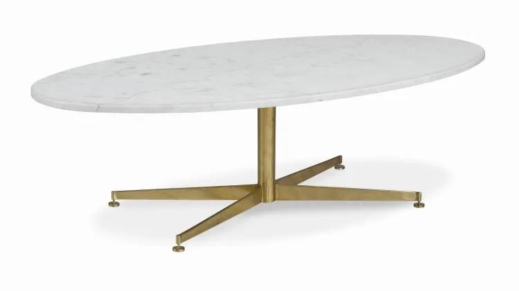 Montauk Stone Top Oval Cocktail Table