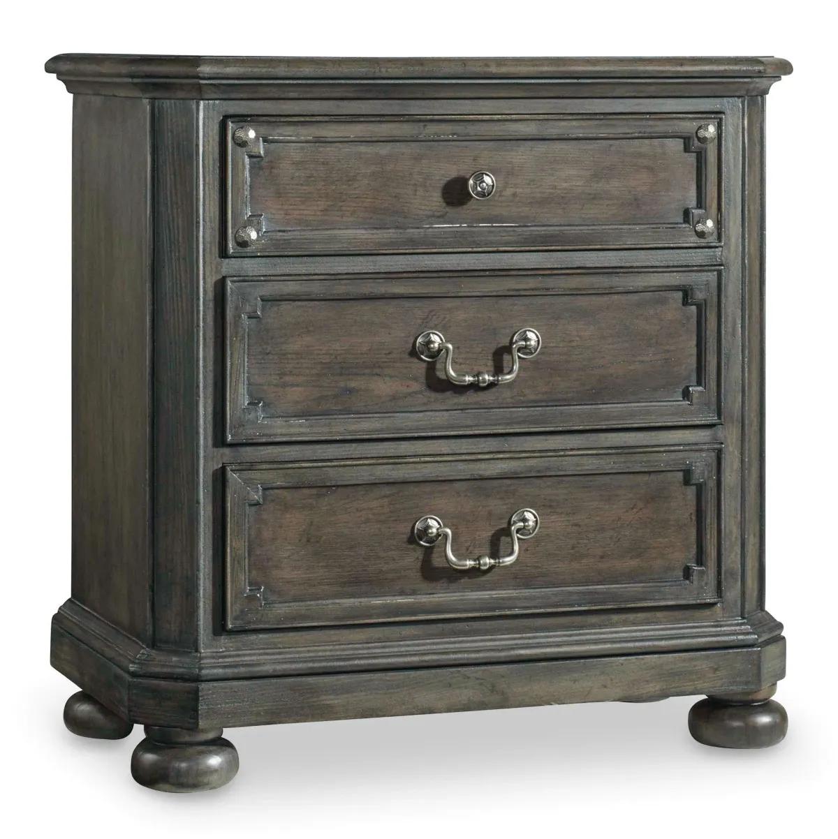 Hooker Furniture Bedroom Vintage West Three-Drawer Nightstand