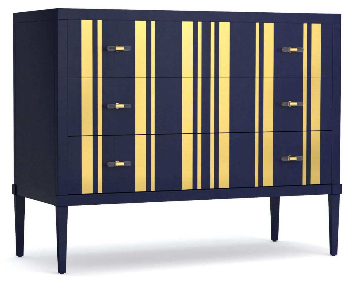 Cynthia Rowley for Hooker Furniture Bedroom Parker Striped Bachelors Chest