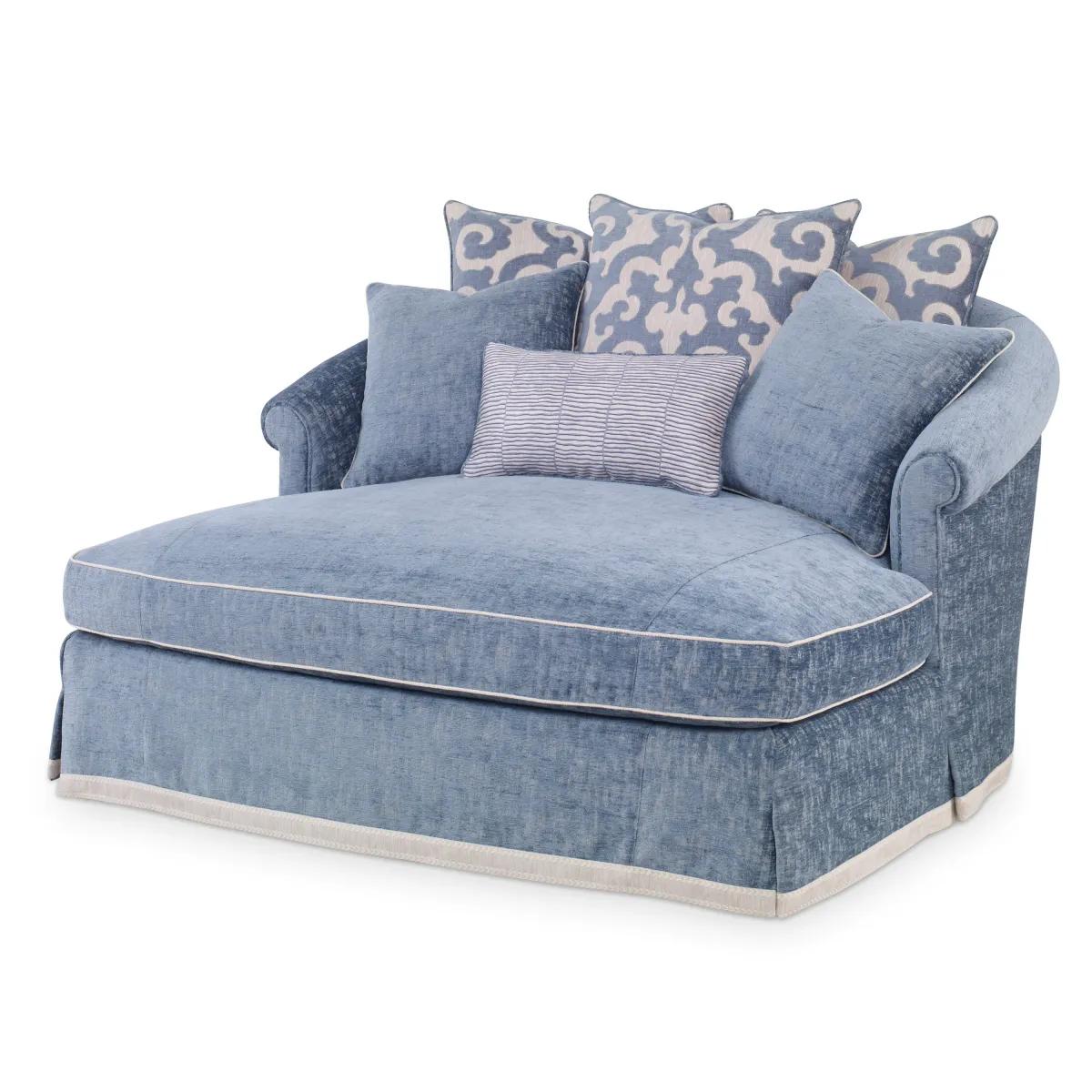 Josephine Double Chaise - Skirted