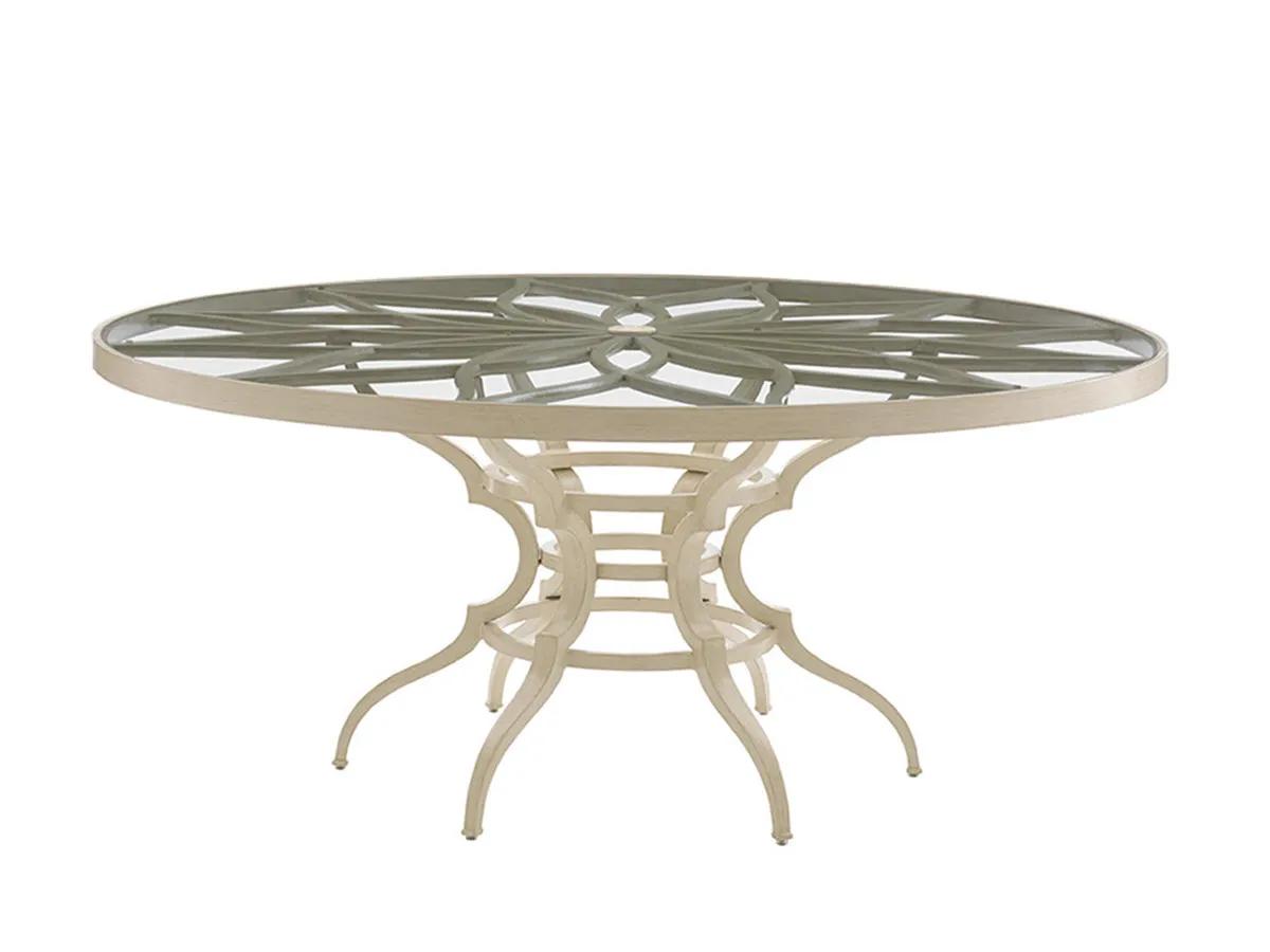 Misty Garden Dining Table W/Glass Top