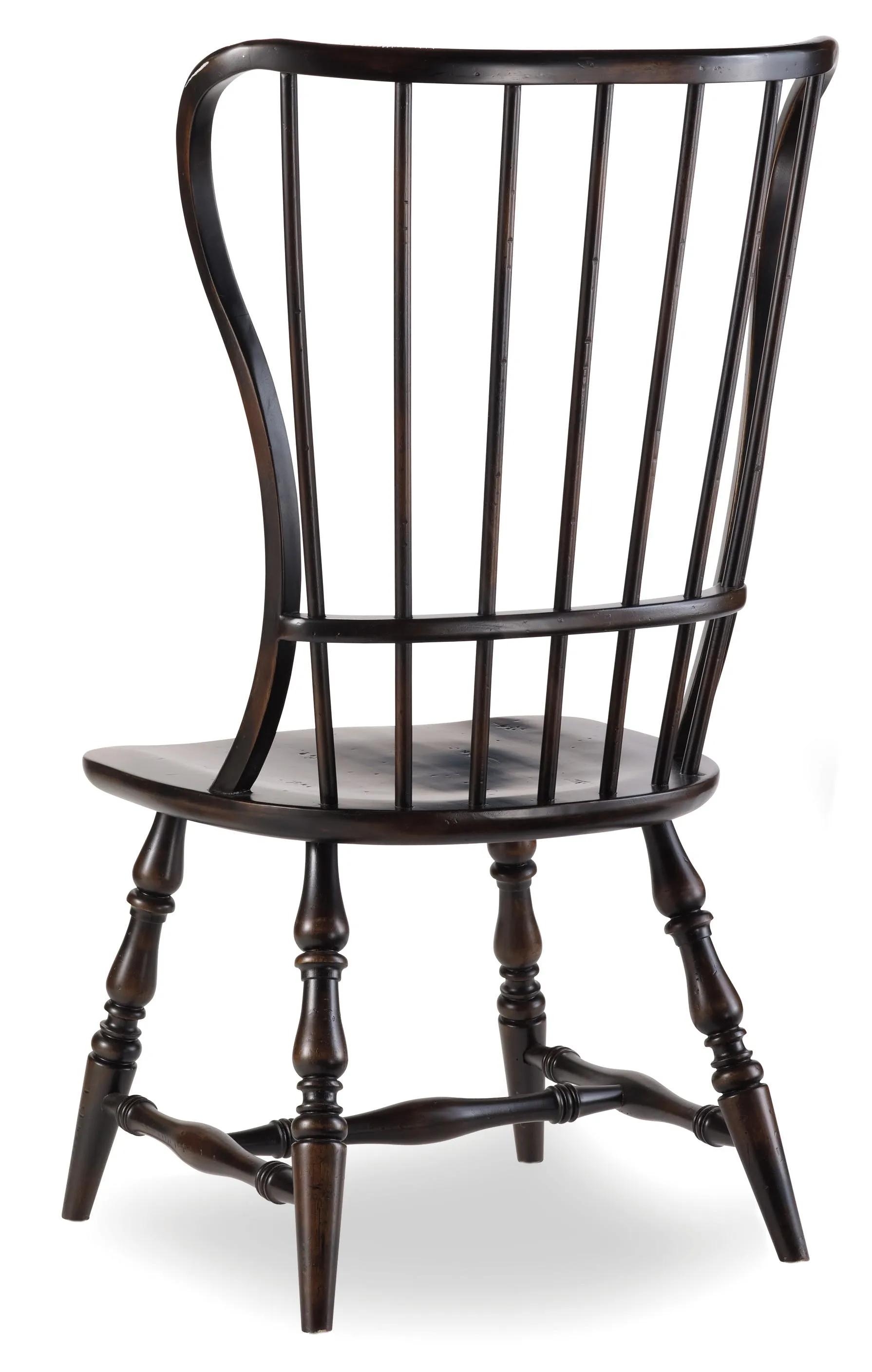 Hooker Furniture Dining Room Sanctuary Spindle Side Chair-Ebony