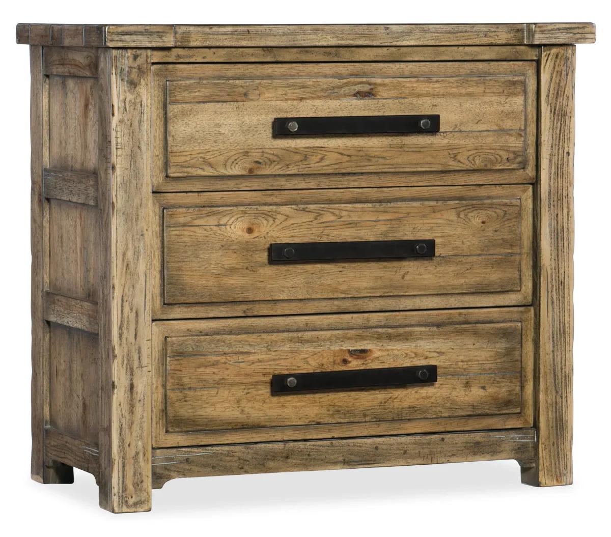 Hooker Furniture Bedroom Roslyn County Three-Drawer Nightstand