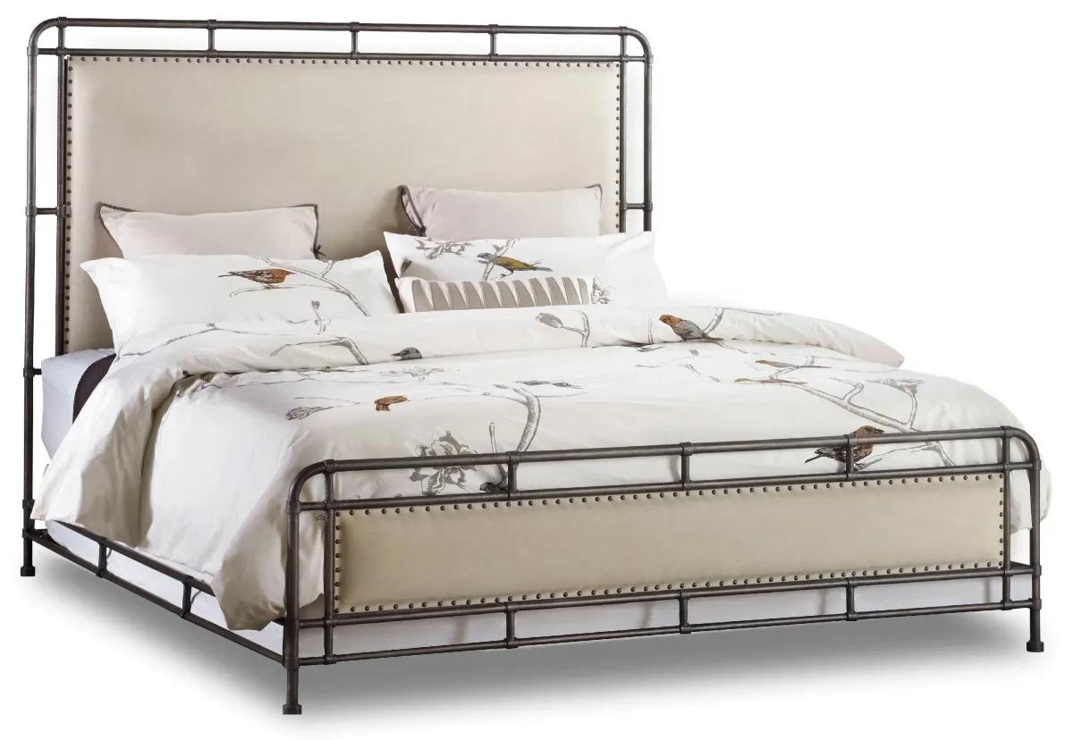 Hooker Furniture Bedroom Studio 7H Slumbr King Metal Upholstered Bed