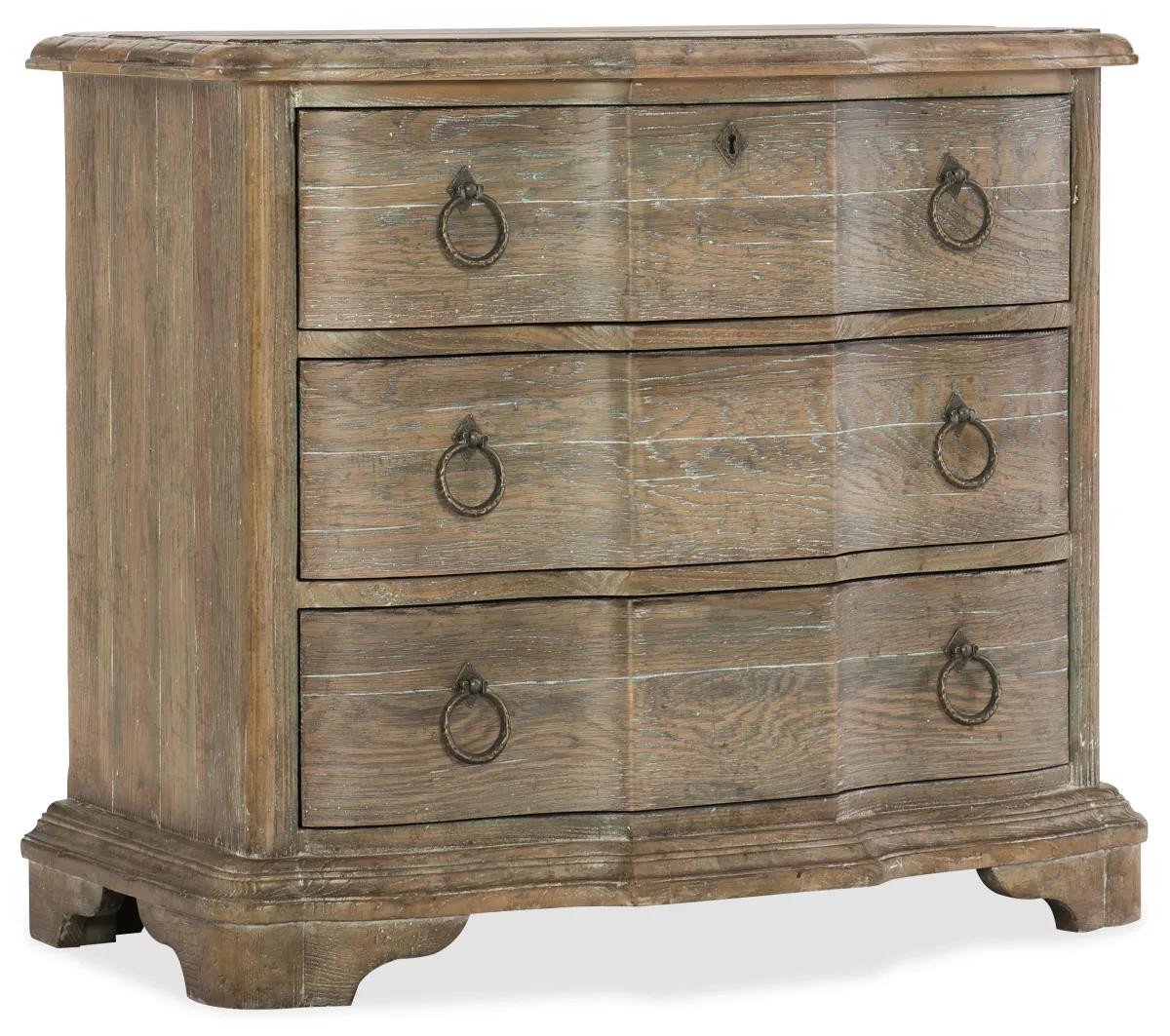 Hooker Furniture Bedroom Boheme Bastogne Three-Drawer Nightstand