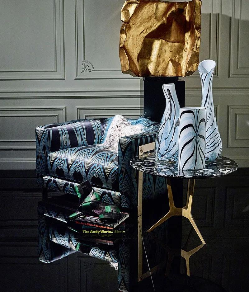 MAHNATTAN BLU round armchair