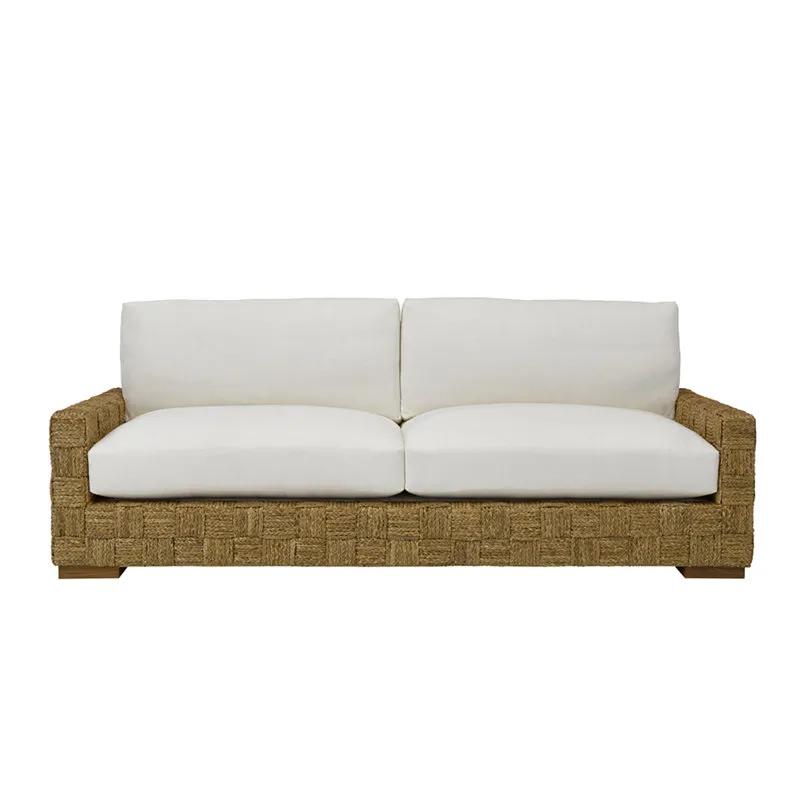 BLACK PALMS WOVEN SOFA