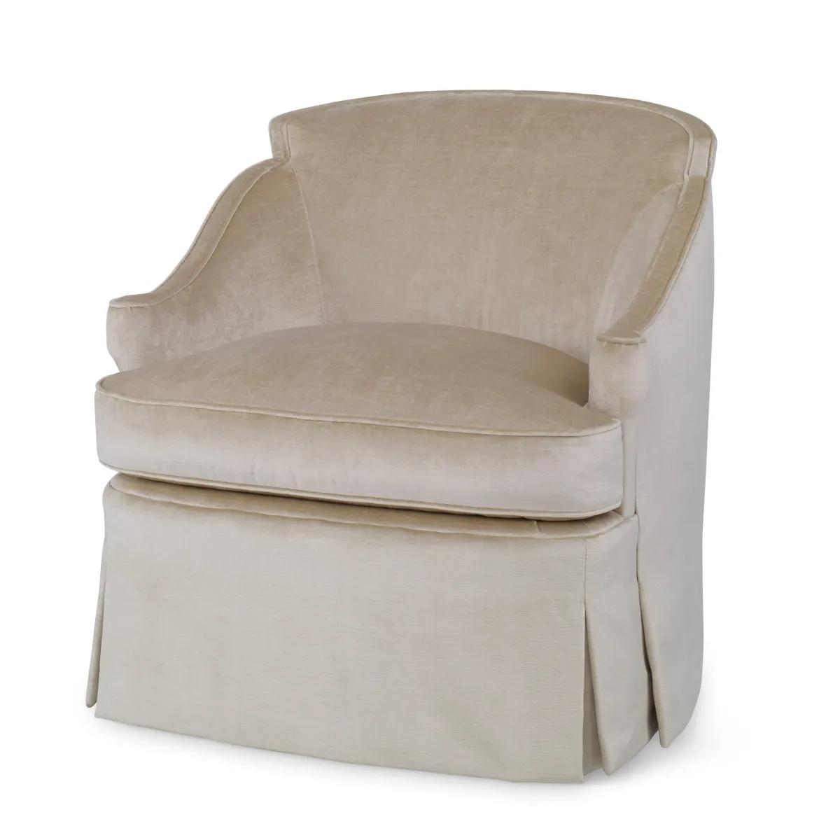 Barbara Swivel Chair - Skirted
