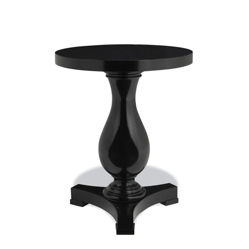 ONE FIFTH PEDESTAL END TABLE, ONE FIFTH BLACK
