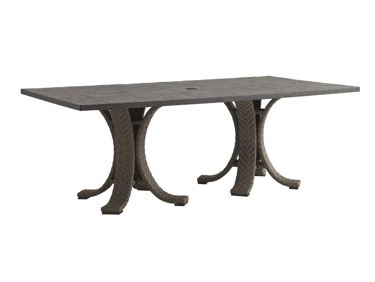 Blue Olive Dining Table W/Weatherstone Top