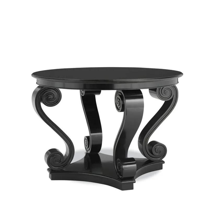 ONE FIFTH SCROLL HALL TABLE, ONE FIFTH BLACK