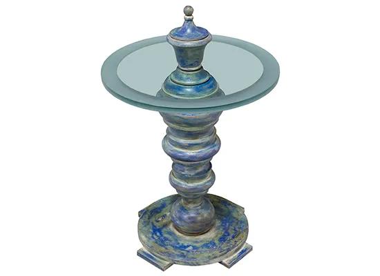 Finial Side Table-Glass Top