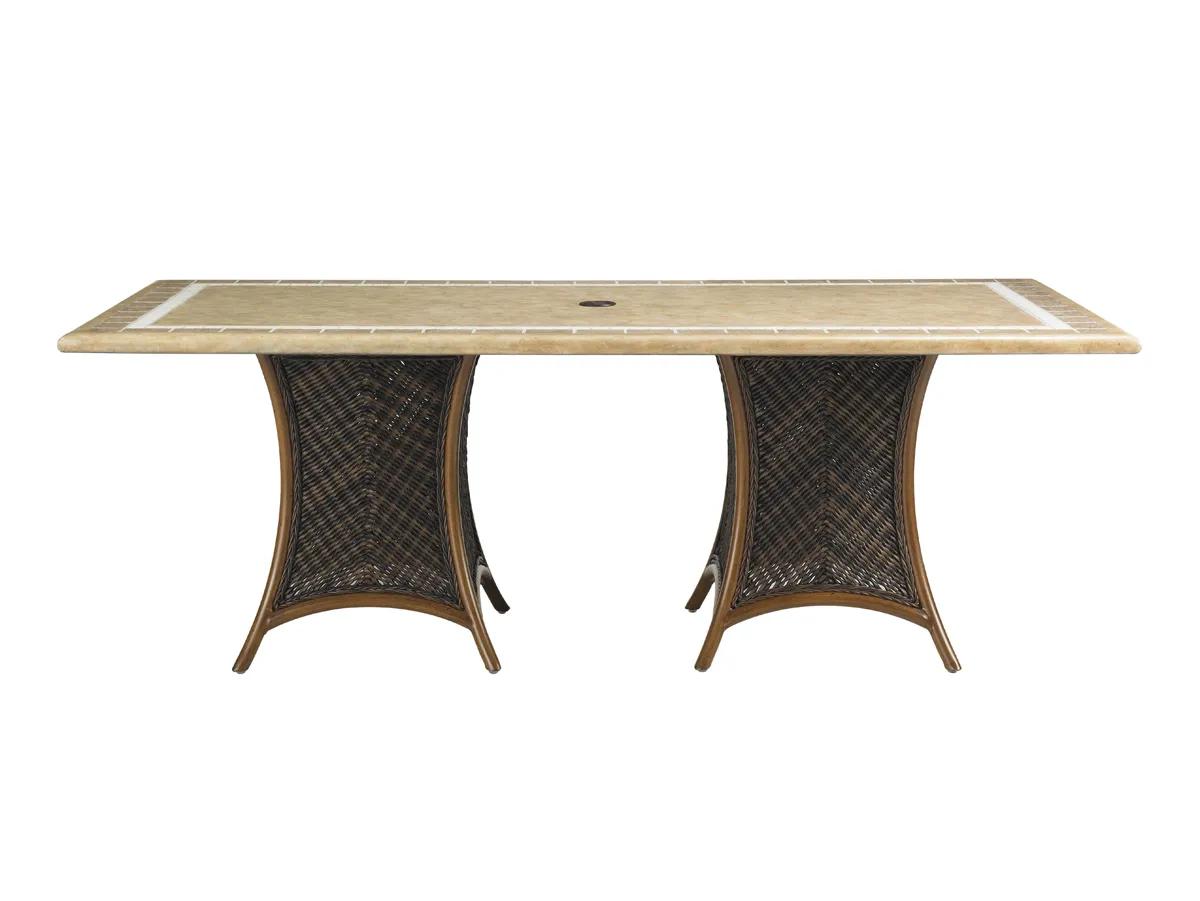Island Estate Lanai Dining Table W/Weatherstone Top