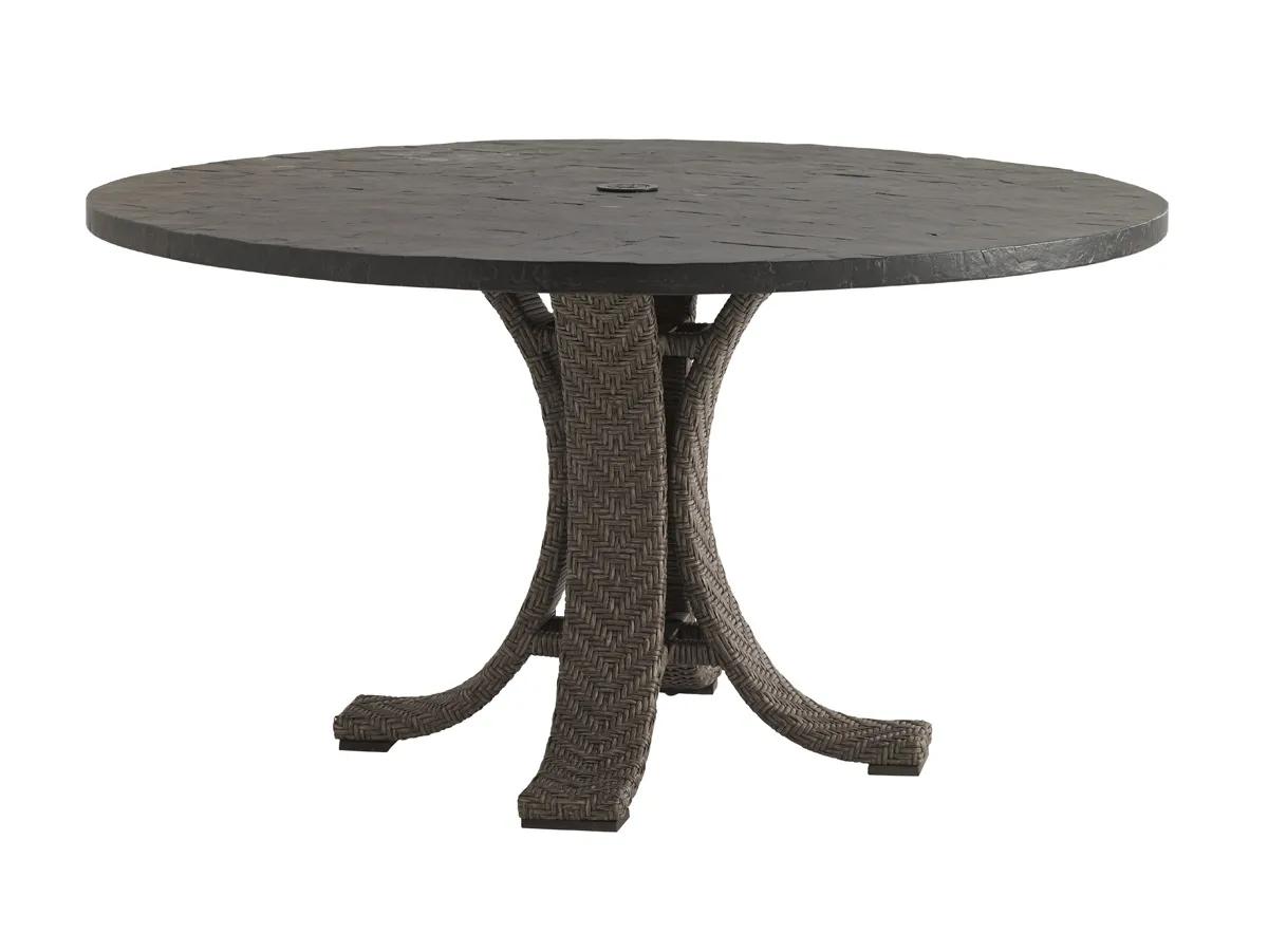 Blue Olive Dining Table W/Weatherstone Top