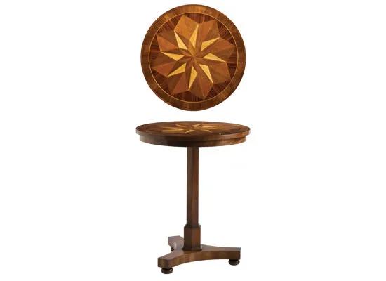 Marquetry Pedestal Table