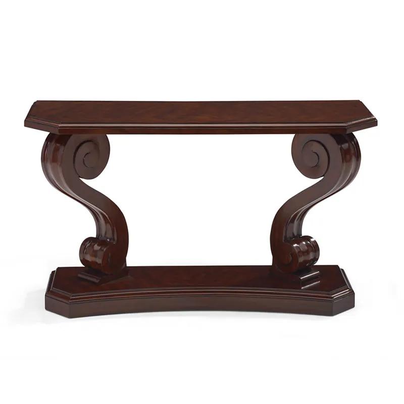 MAYFAIR SCROLL CONSOLE - CLASSIC MAHOGANY