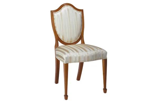 Shield Back Side Chair-Upholstered Back