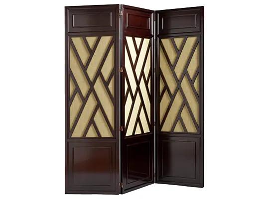 Trellis Screen with Fabric Inset