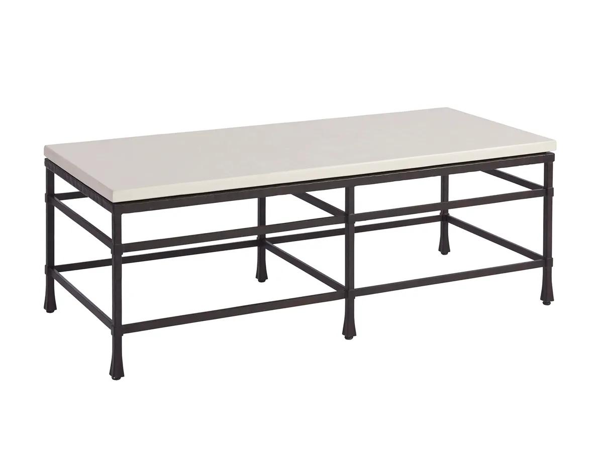 Newport Breakwater Metal And Stone Cocktail Table