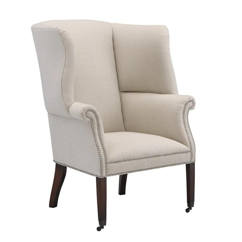 HEPPLEWHITE WING CHAIR, UPHOLSTERED BACK
