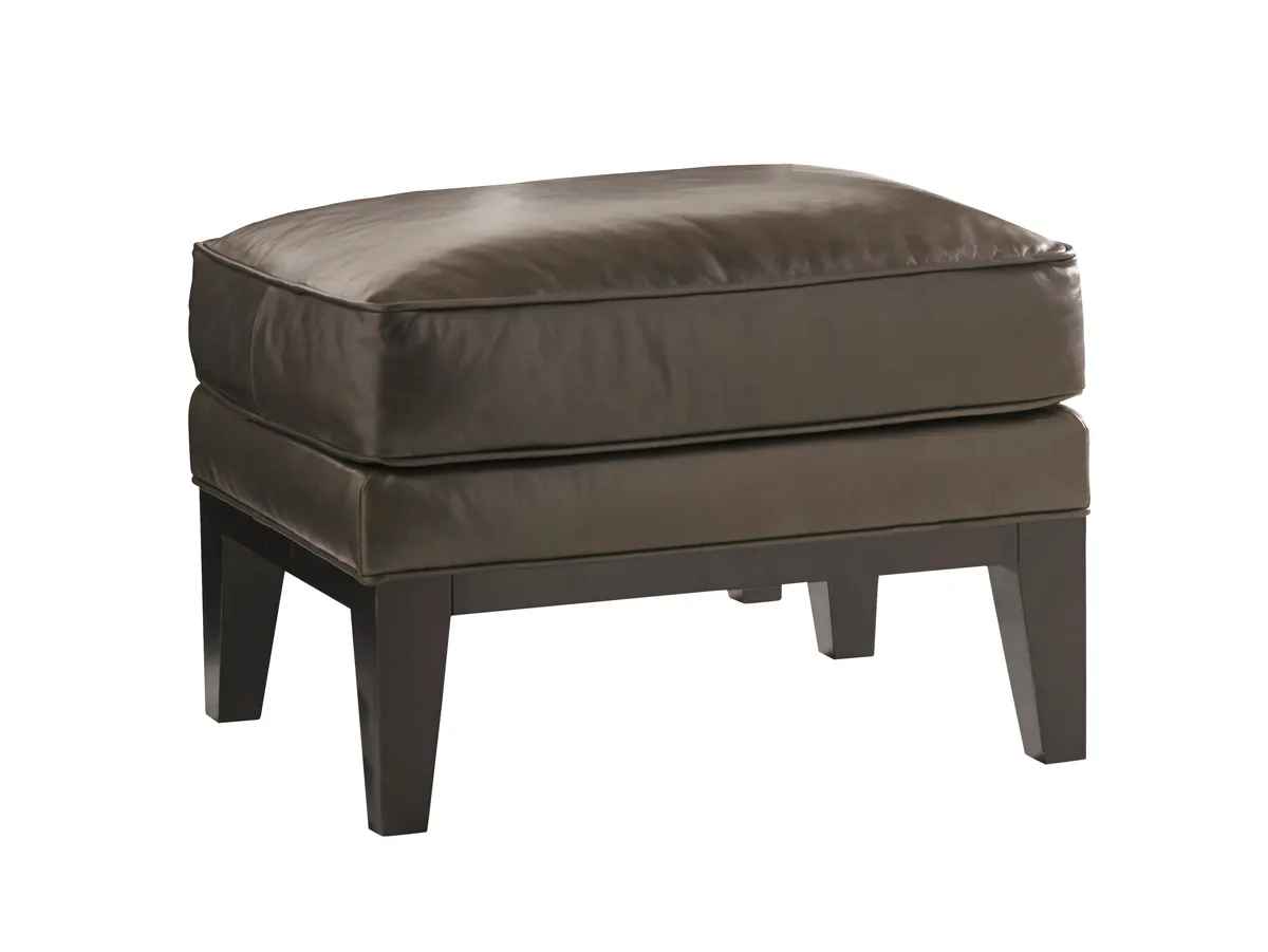 Carrera Giovanni Leather Ottoman