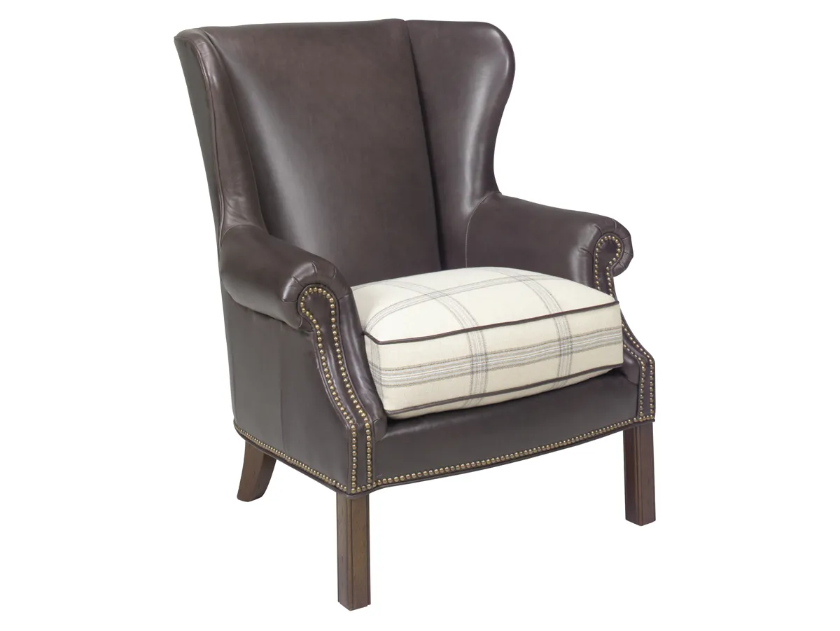 Coventry Hills Logan Leather Wing Chair