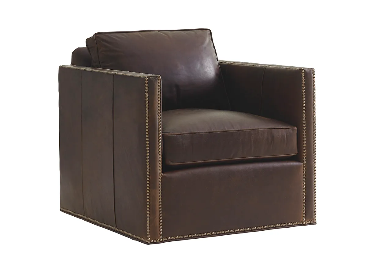 Shadow Play Hinsdale Leather Swivel Chair