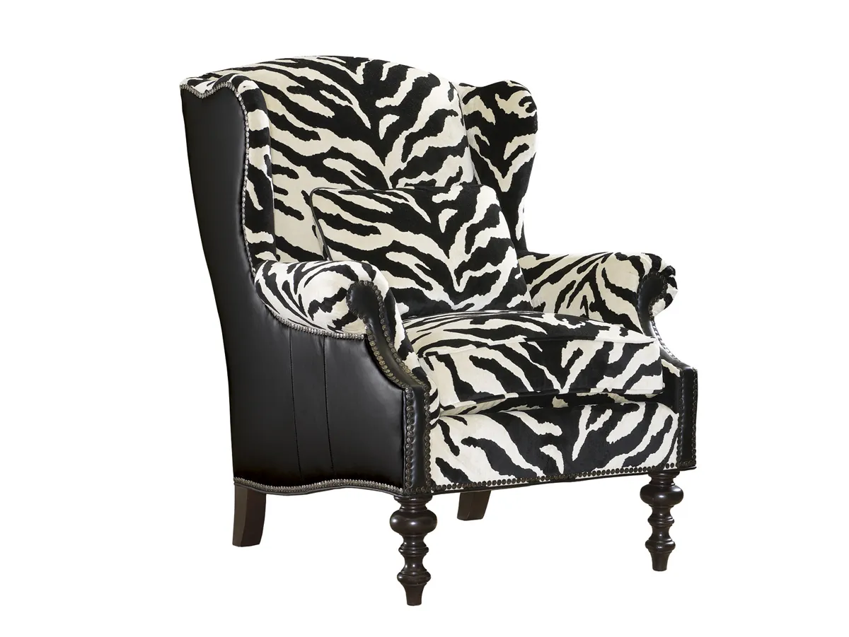 Kingstown Wells Leather Wing Chair