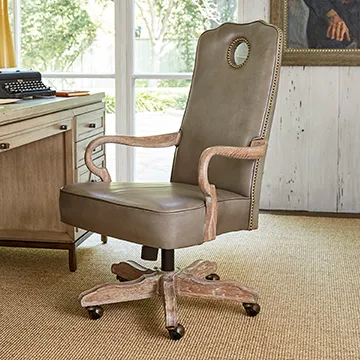 Queen Anne Desk Chair - Oak