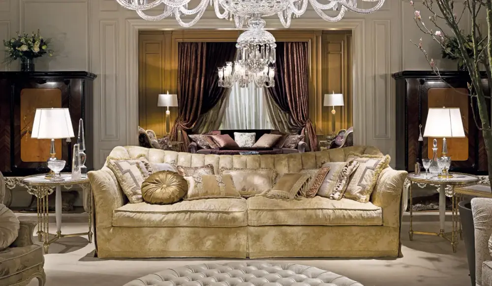 Brass table with crystal top