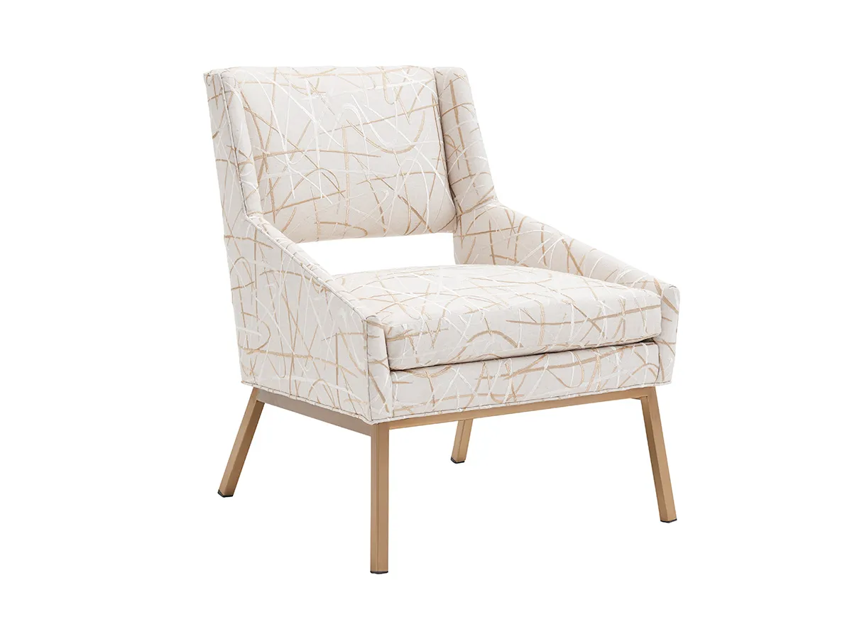 Kitano Amani Chair With Bright Brass Base